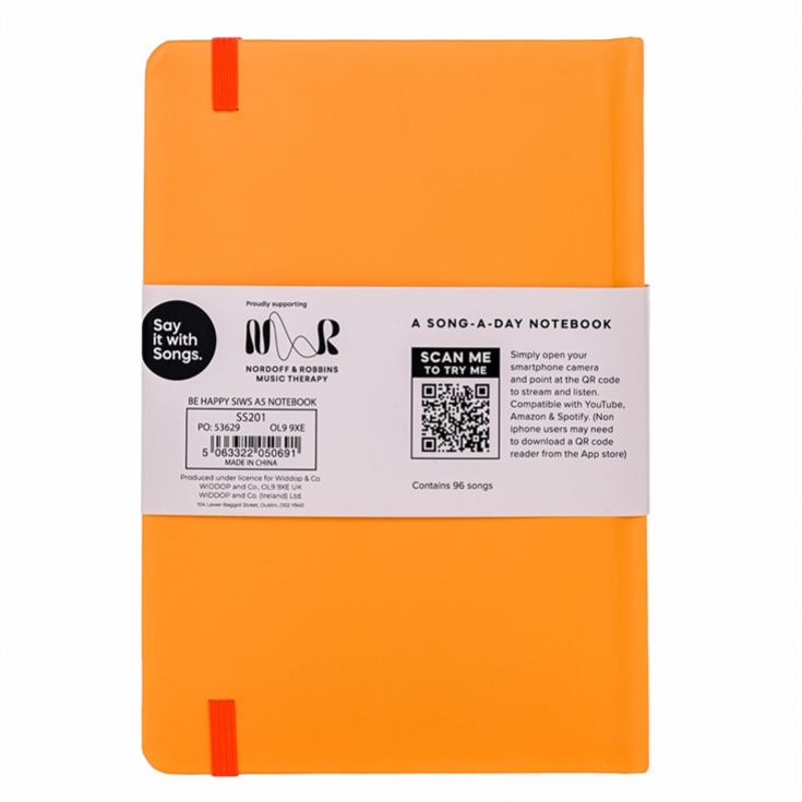 "Don't Worry be Happy" A5 Hardback Notebook - A Song a Day  product image