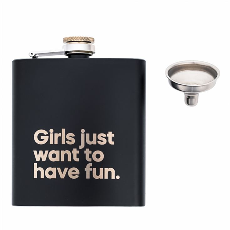 "Girls Just Want to Have Fun" Say it with Songs Hip Flask product image
