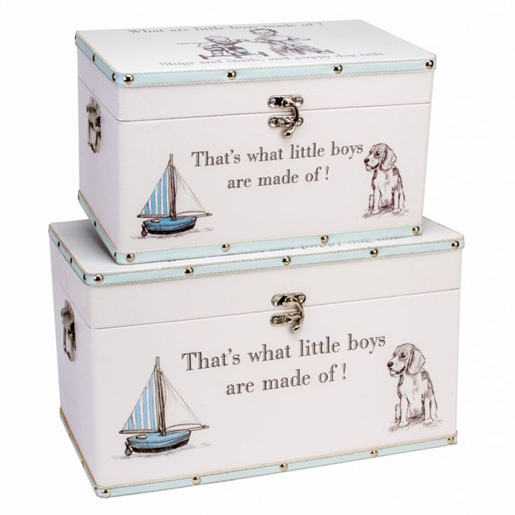 Set of 2 "Little Boys" Storage Boxes product image