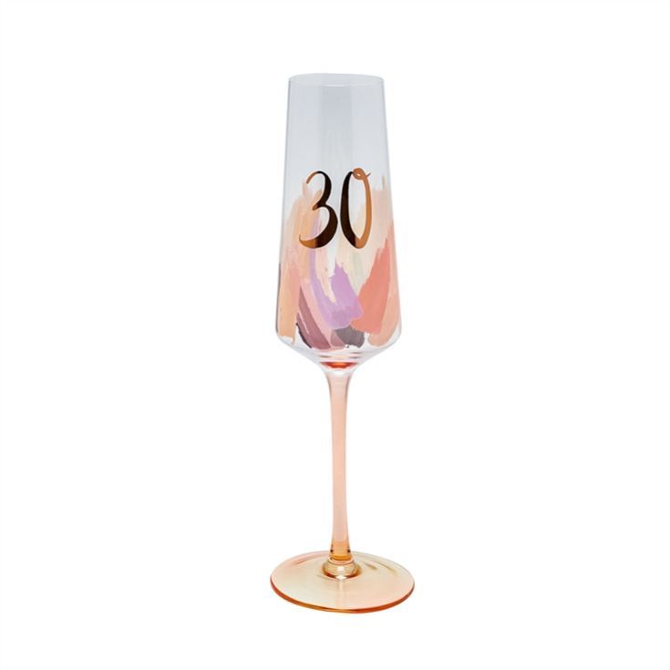 Brushstroke 30th Birthday Flute Glass product image
