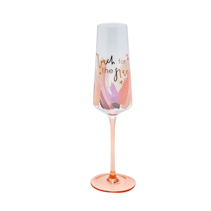 Brushstroke "Reach for the Stars" Birthday Flute Glass product image