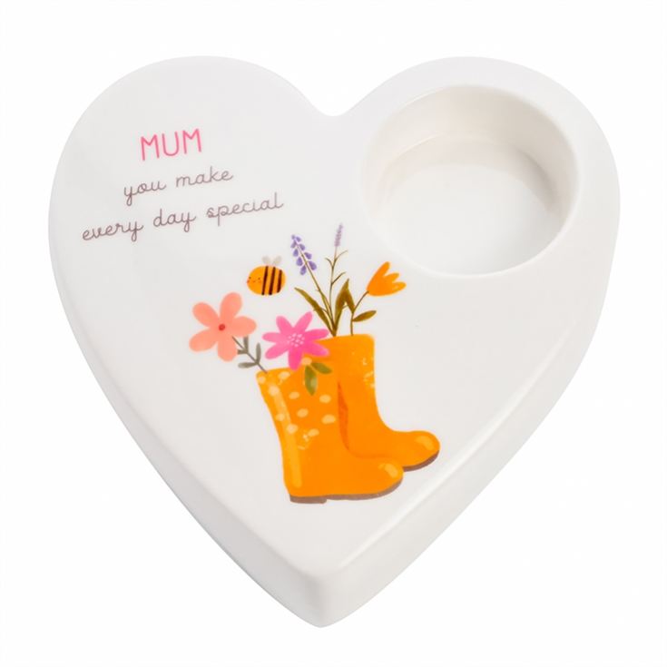 Love Life Ceramic Mum Tea Light Candle Holder product image
