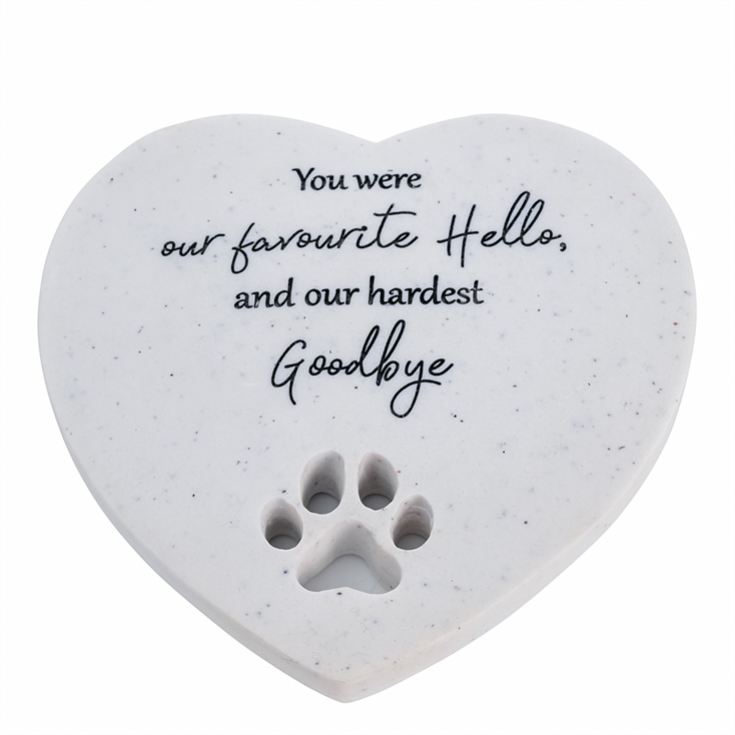 "You Were our Favourite Hello…" Heart Stone Pet Memorial product image