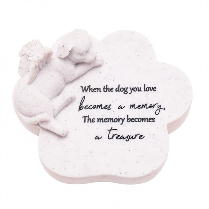 "The Memory Becomes a Treasure" Dog Paw Memorial product image