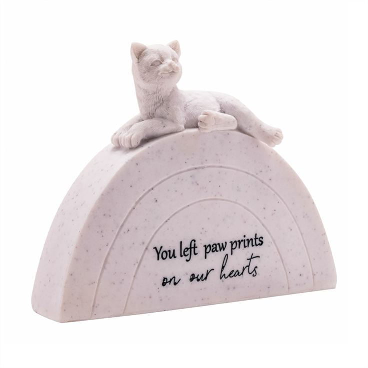 "You Left Pawprints on our Hearts" Cat Memorial Rainbow product image