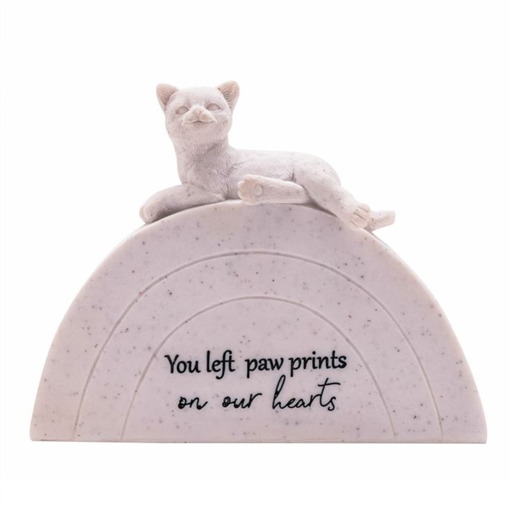 "You Left Pawprints on our Hearts" Cat Memorial Rainbow product image