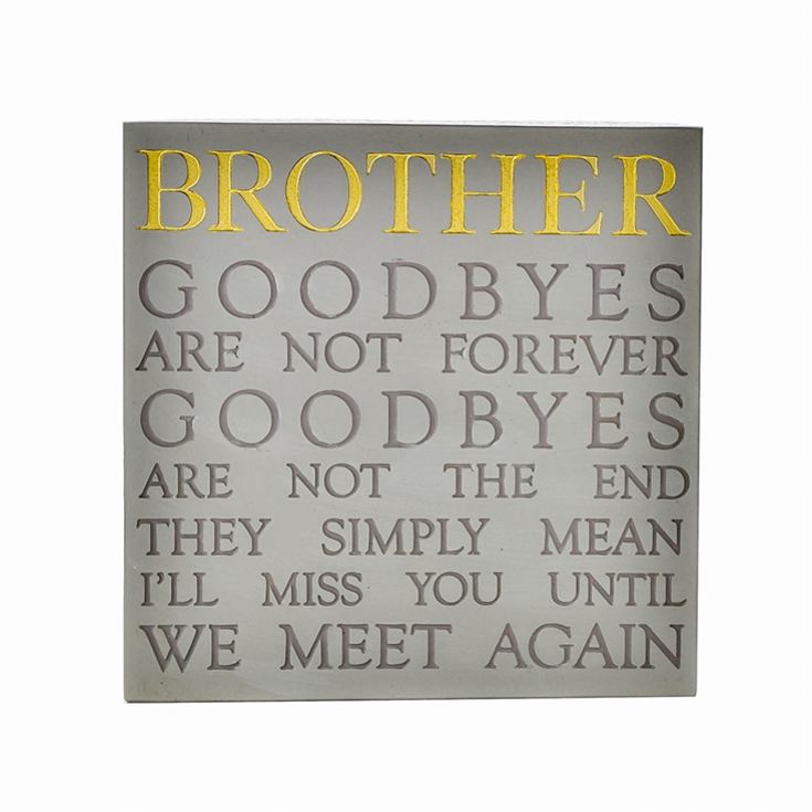 Brother Memorial Square Plaque product image