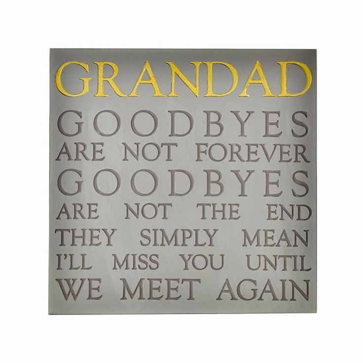 Grandad Memorial Square Plaque product image