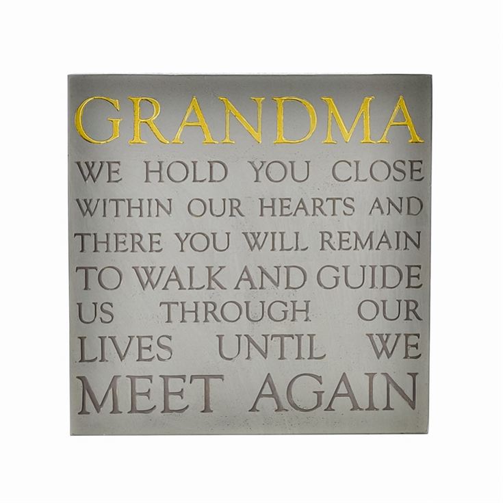 Grandma Memorial Square Plaque product image