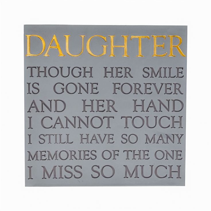 Daughter Memorial Square Plaque product image