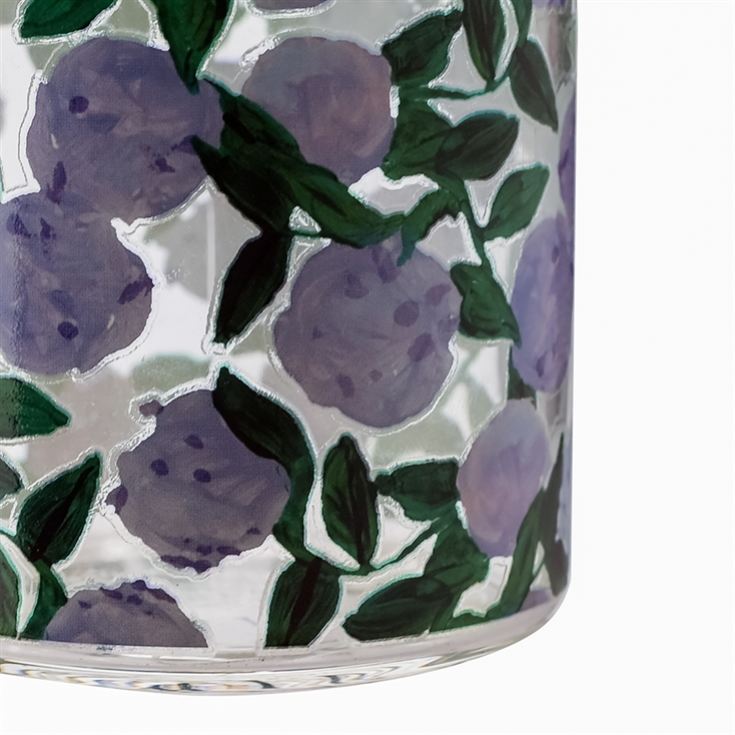 Blue Floral Glass Water Bottle Blue product image