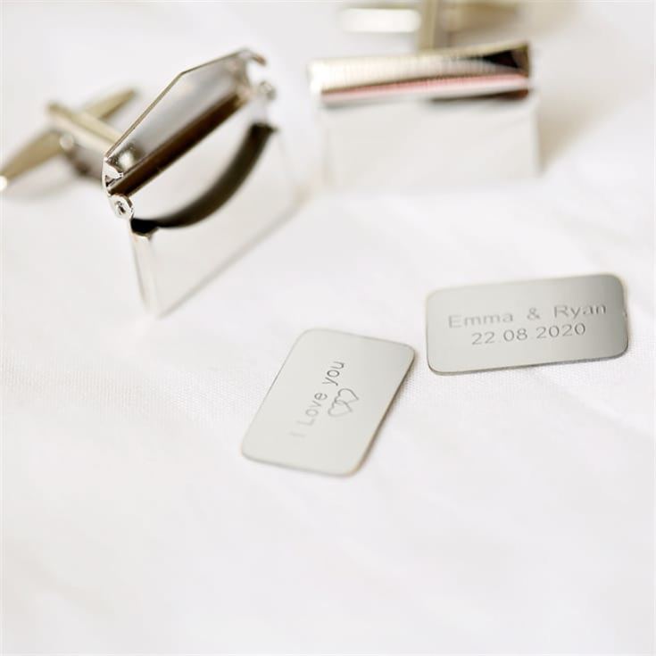 Personalised Secret Message Engraved Cufflinks product image