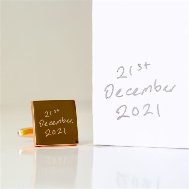 Personalised Cufflinks with Handwriting Engraving product image
