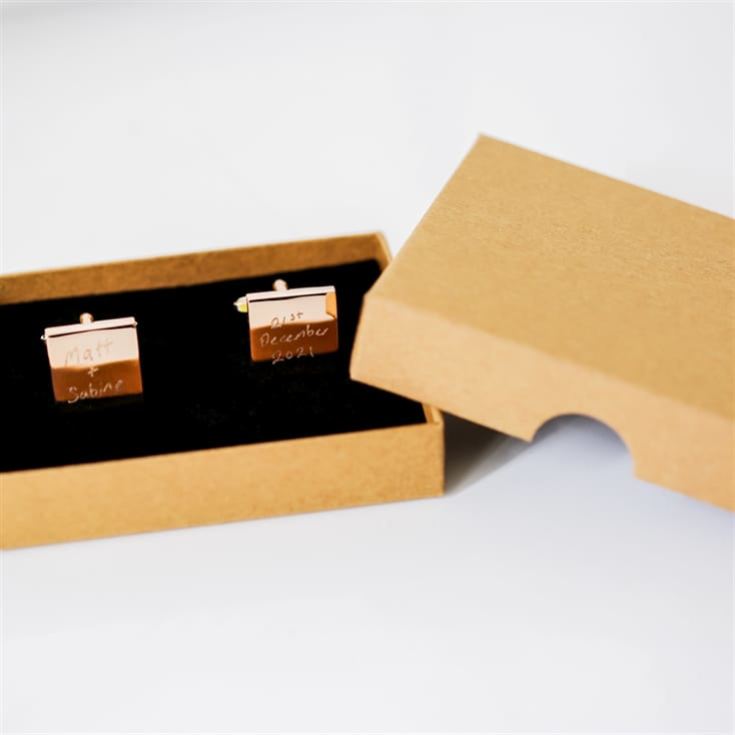 Personalised Cufflinks with Handwriting Engraving product image