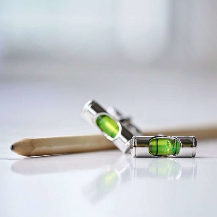 Spirit Level Cufflinks & Personalised Box product image