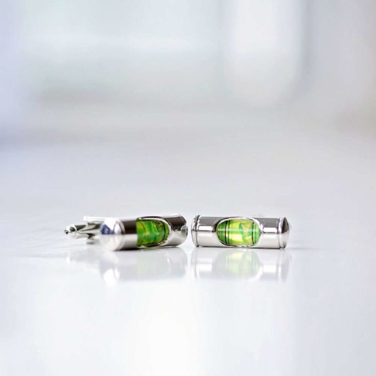 Spirit Level Cufflinks & Personalised Box product image
