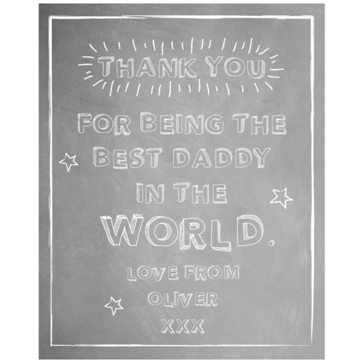 Personalised Best Daddy In The World Framed Print product image