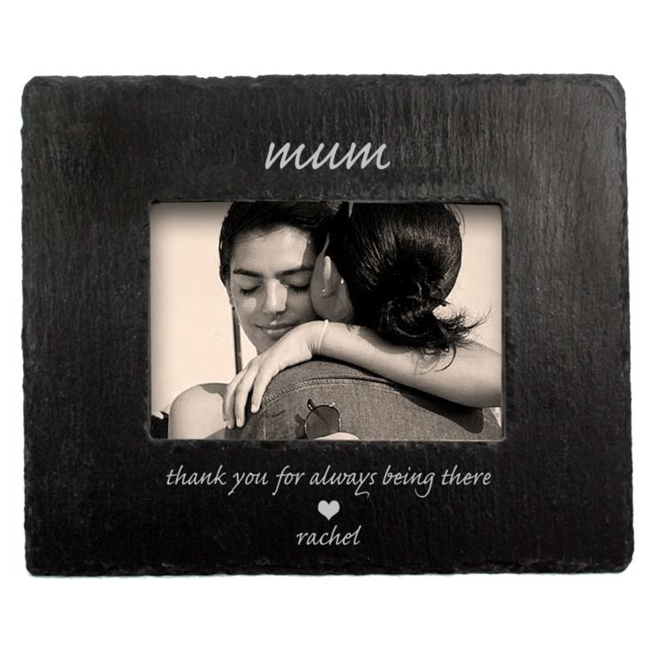 Thank You Mum Personalised Slate Photo Frame product image