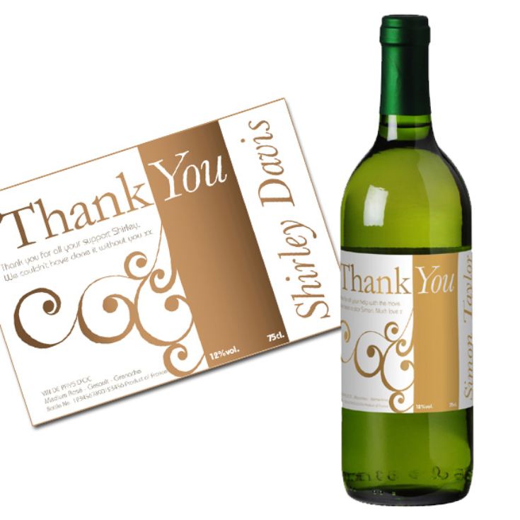 Personalised Thank You Wine product image