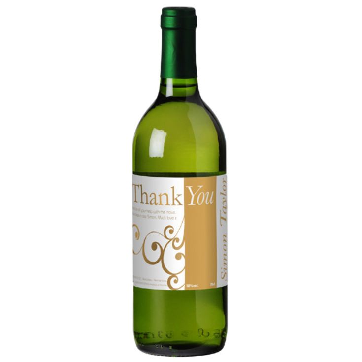 Personalised Thank You Wine product image
