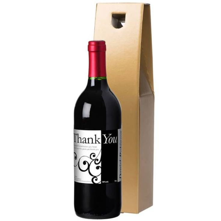 Personalised Thank You Wine product image