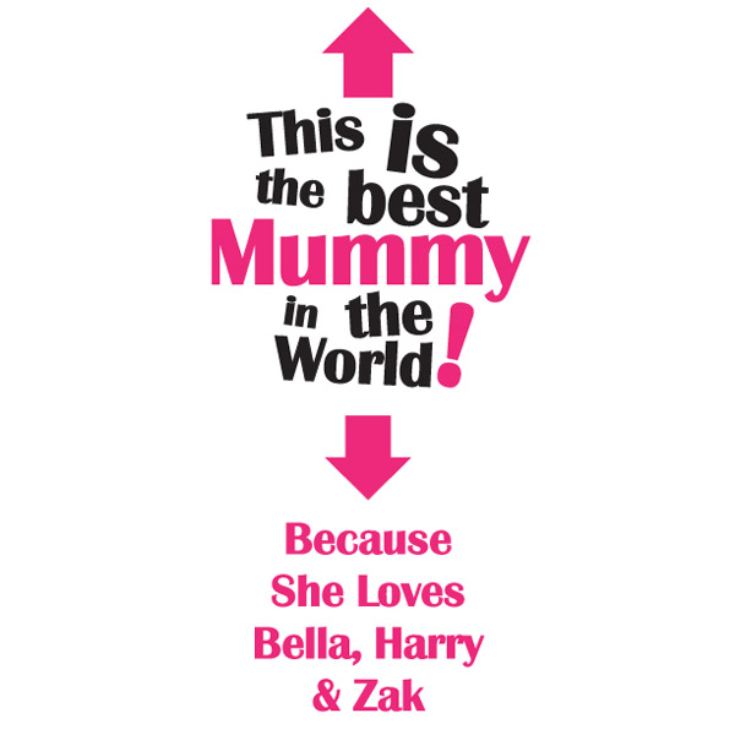 The Best Mummy in the World Personalised Apron product image