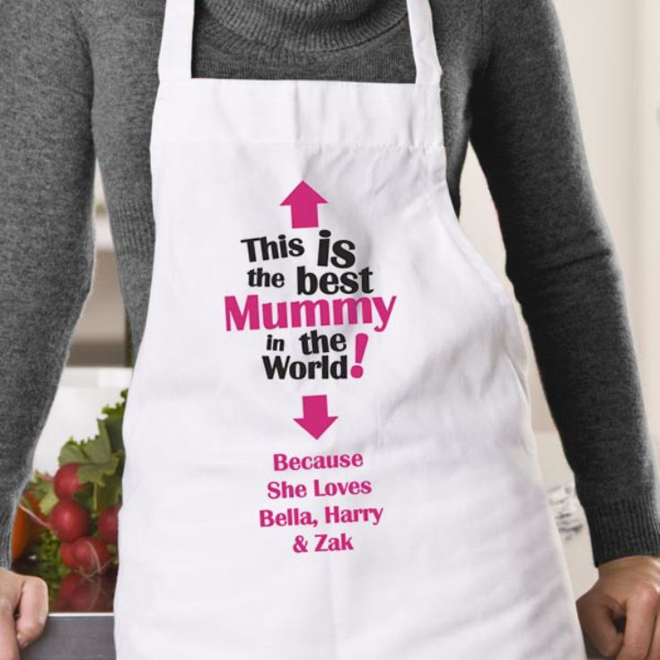 The Best Mummy in the World Personalised Apron product image