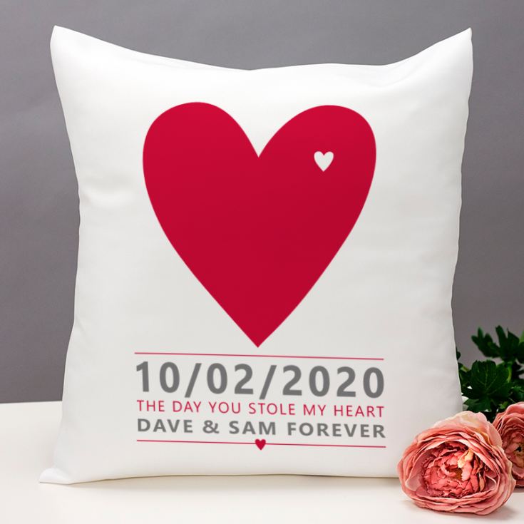 The Day You Stole My Heart Personalised Cushion product image