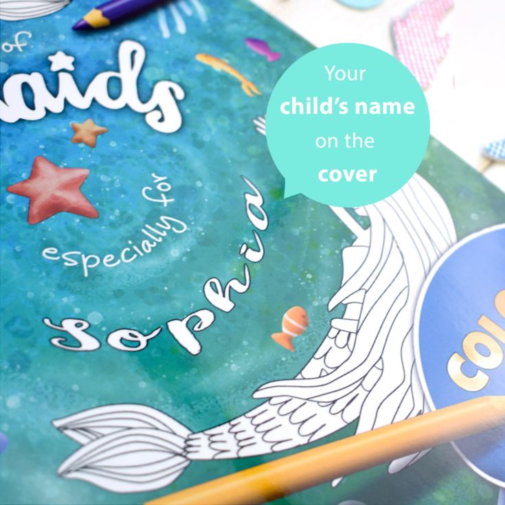 Personalised Mermaid Colouring Book product image