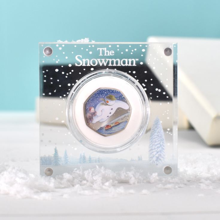 The Snowman™ Silver Proof 50p Coin In A Deluxe Personalised Gift Box product image