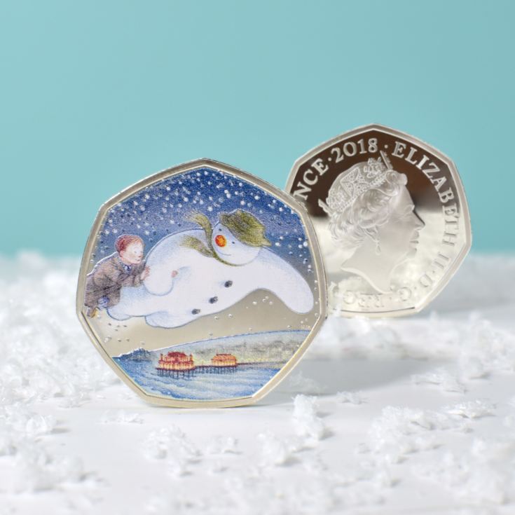 The Snowman™ Silver Proof 50p Coin In A Deluxe Personalised Gift Box product image