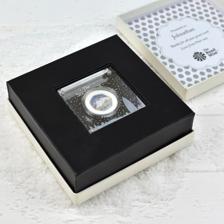 The Snowman™ Silver Proof 50p Coin In A Deluxe Personalised Gift Box product image