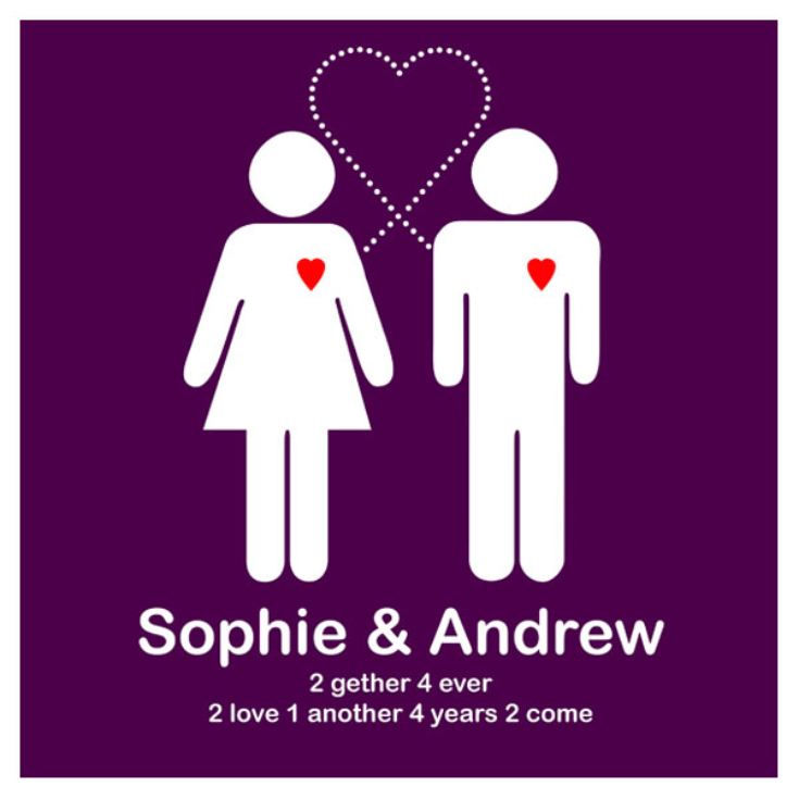 Together Forever Personalised Canvas Print product image