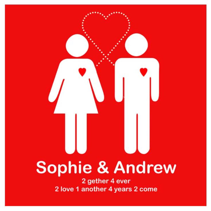 Together Forever Personalised Canvas Print product image