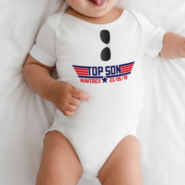 Personalised Top Son Baby Grow product image