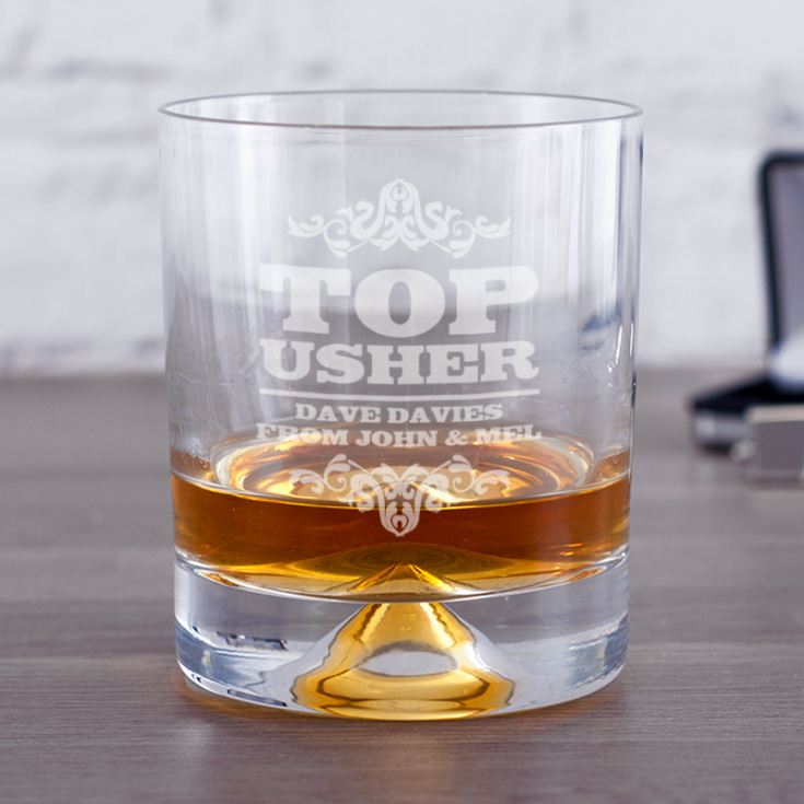 Personalised Usher Whisky Tumbler product image