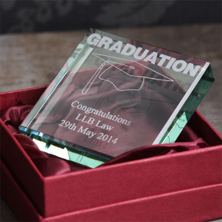 Personalised Engraved Glass Flame Award Graduation Exam Keepsake Gift 