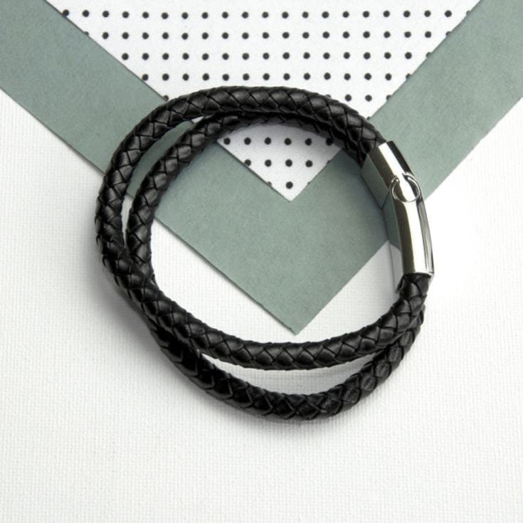 Personalised Men's Dual Leather Bracelet product image