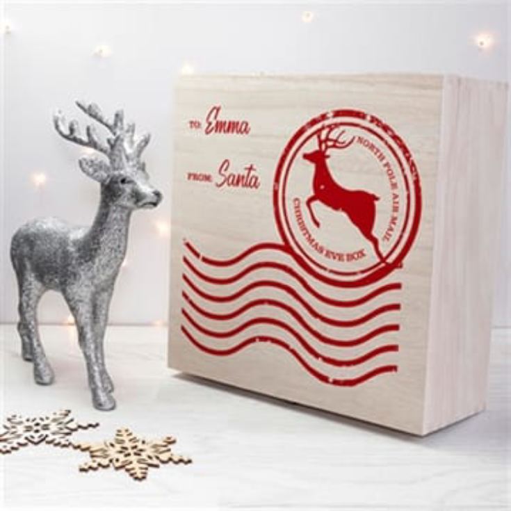 Personalised Wooden Christmas Eve Box - Large product image