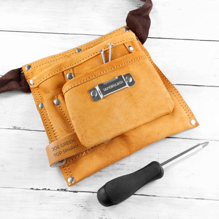 Personalised 6 Pocket Leather Tool Belt product image