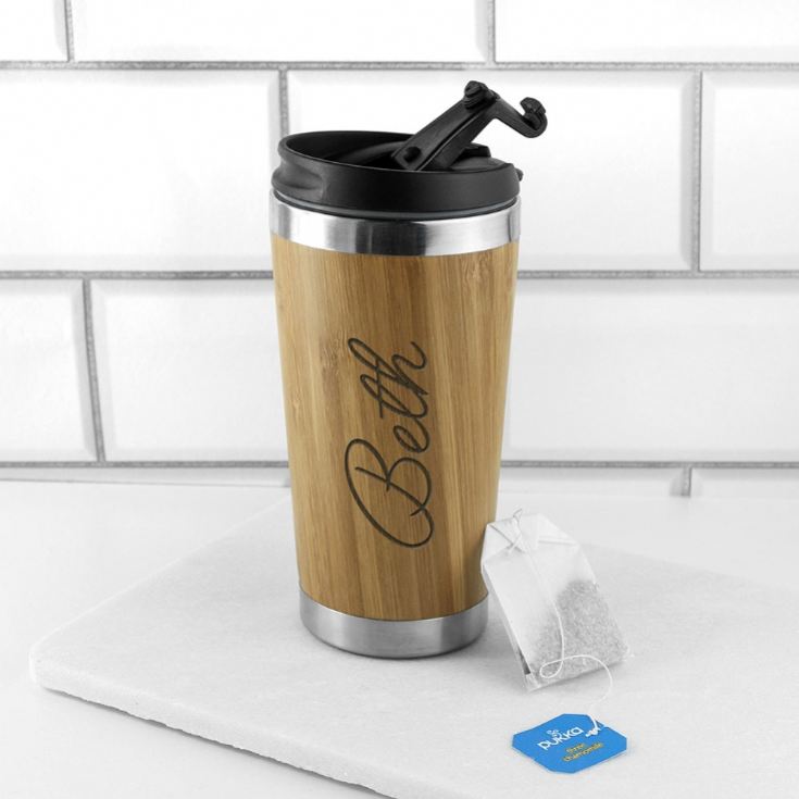 Personalised Bamboo Travel Mug product image