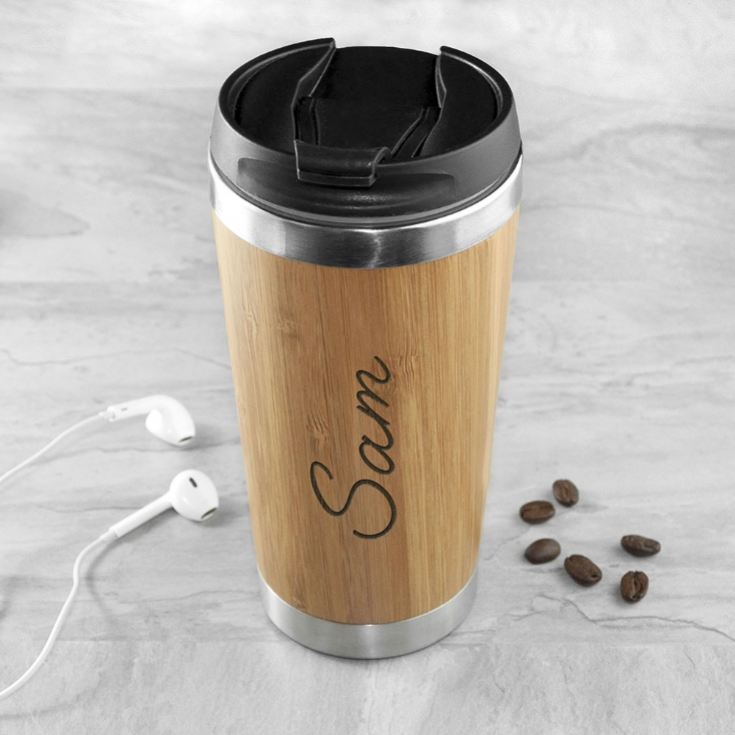 Personalised Bamboo Travel Mug product image