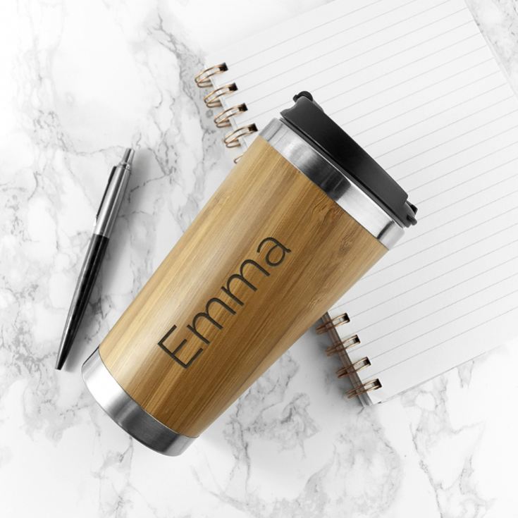 Personalised Bamboo Travel Mug product image