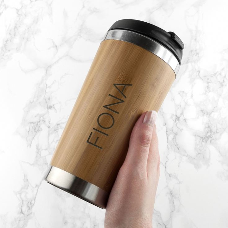 Personalised Bamboo Travel Mug product image