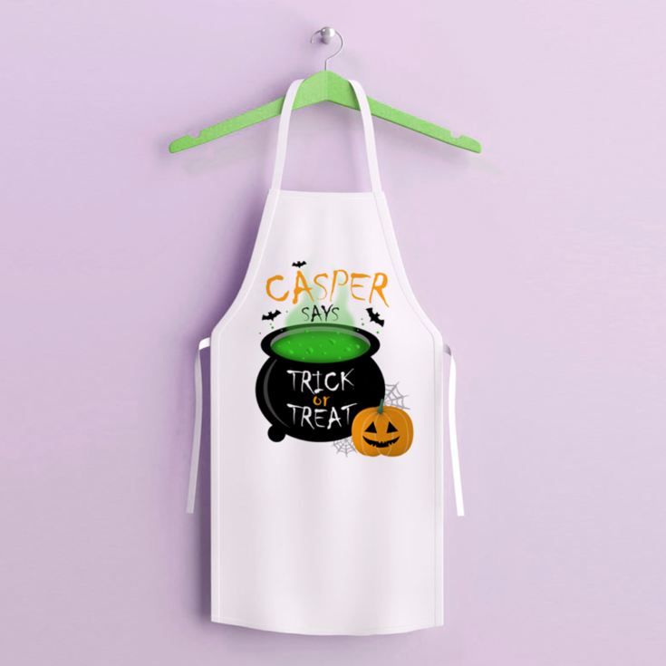 Personalised Trick Or Treat Childrens Apron product image