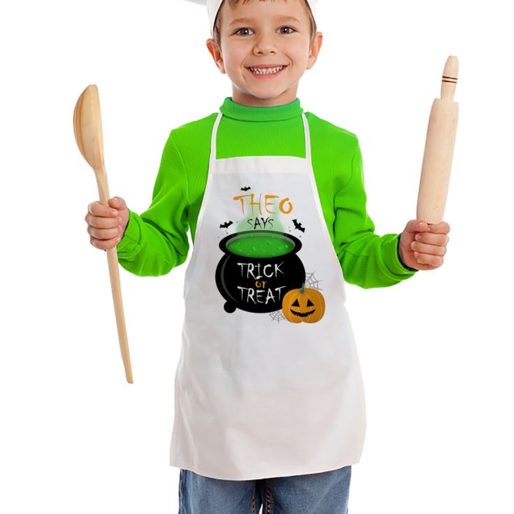 Personalised Trick Or Treat Childrens Apron product image
