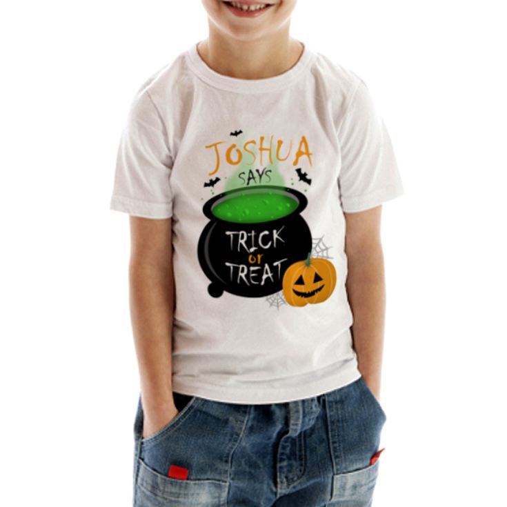 Personalised Trick Or Treat Childrens T-shirt product image