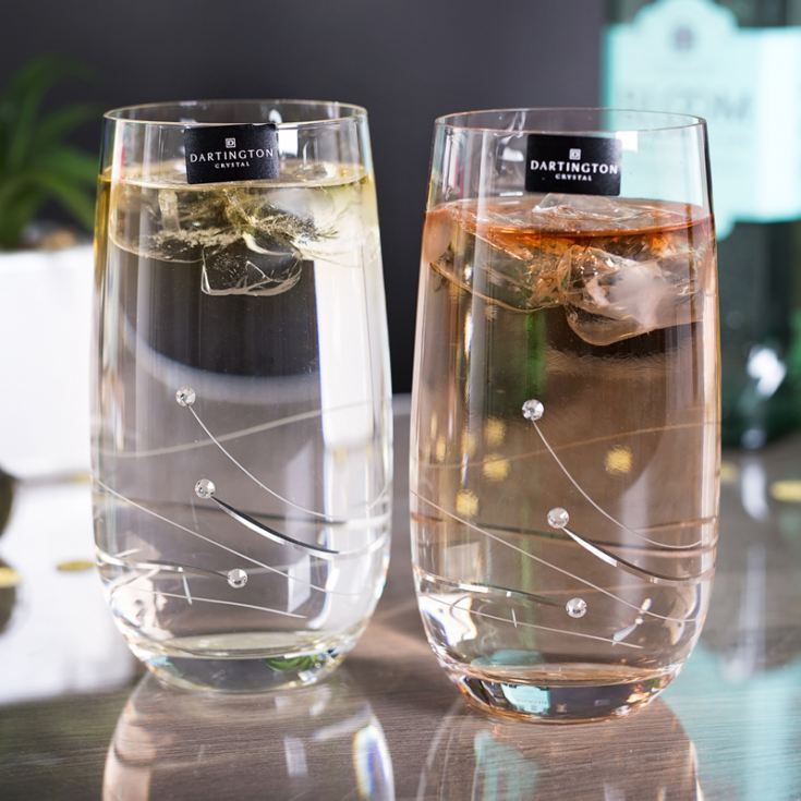 Dartington Crystal Personalised Pair of Glitz Highball Glasses The