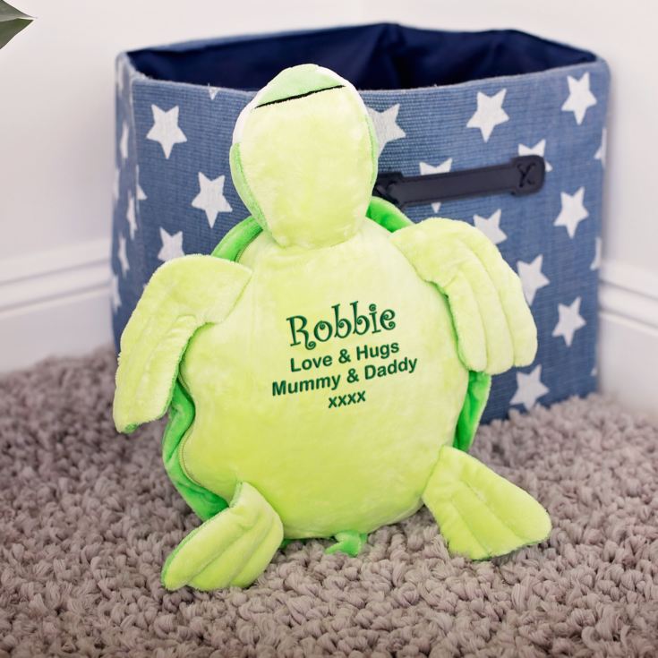 Personalised Embroidered Cuddly Green Turtle product image