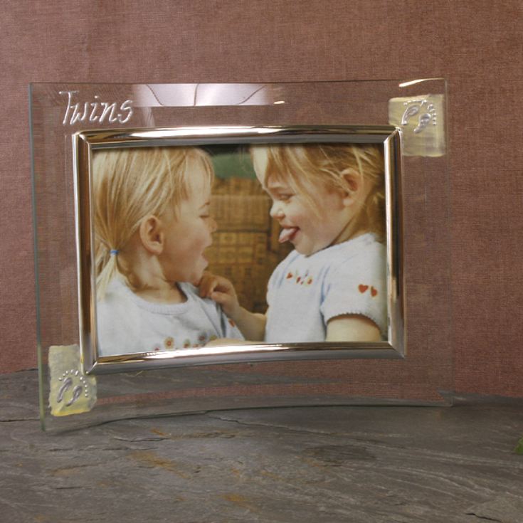 Twins Glass Photo Frame The Gift Experience